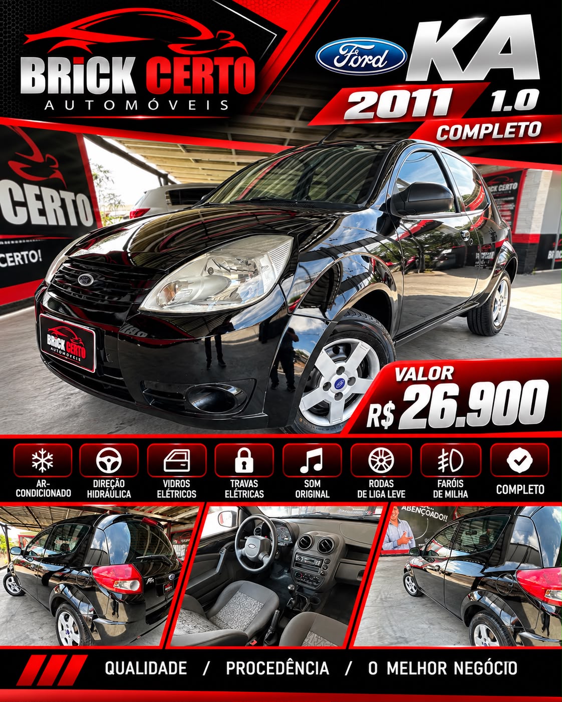 FORD KA 2011 à venda na Brick Certo Veículos